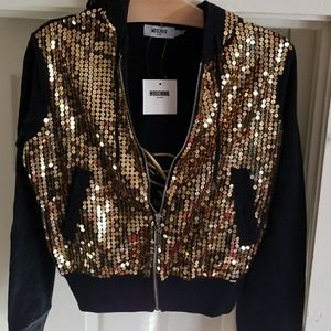 Moschino Gold Sequin Hoodie